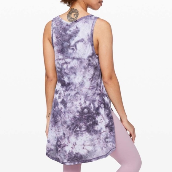 Lululemon Long for Length TankDiamond Dye Glacier‎ Grey Moonwalk - Picture 3 of 7